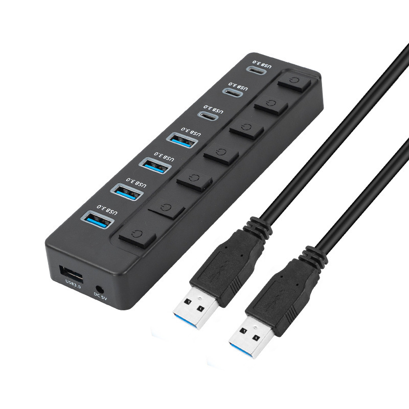 HUBスプリッターUSB3.0ハブ5Gbps高速ハブ7ポートコンピューターノートブック拡張ドック|undefined