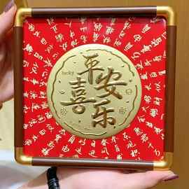 黄金大饼足金999公主请发财金饼金片暴富摆件送家人朋友生日礼物