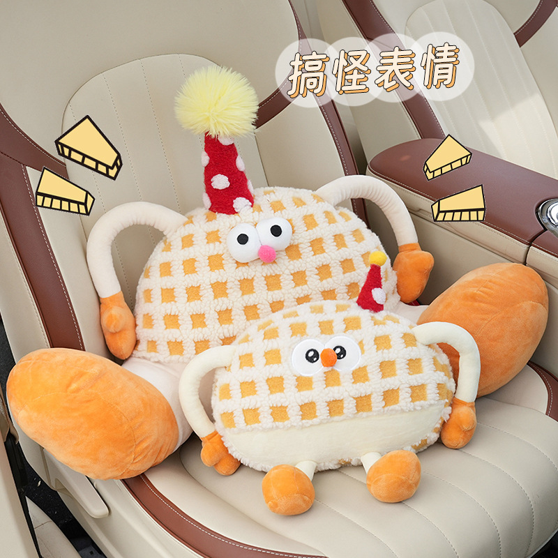モンスターカー用ヘッドレスト枕、高級車載ネックピロー、四季通用車内インテリア、腰椎サポートクッション|undefined
