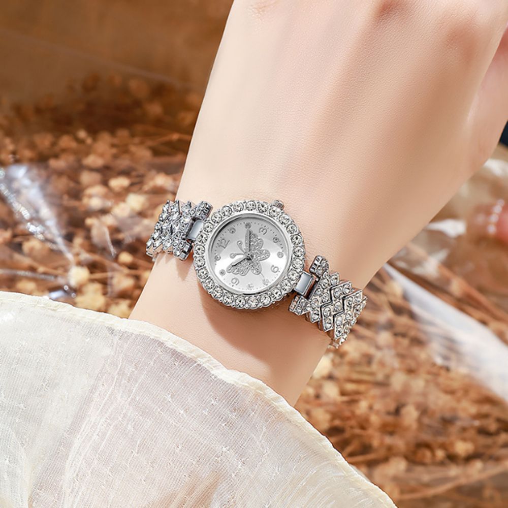 Steel belt, fashionable universal watch, quartz bracelet, diamond encrusted