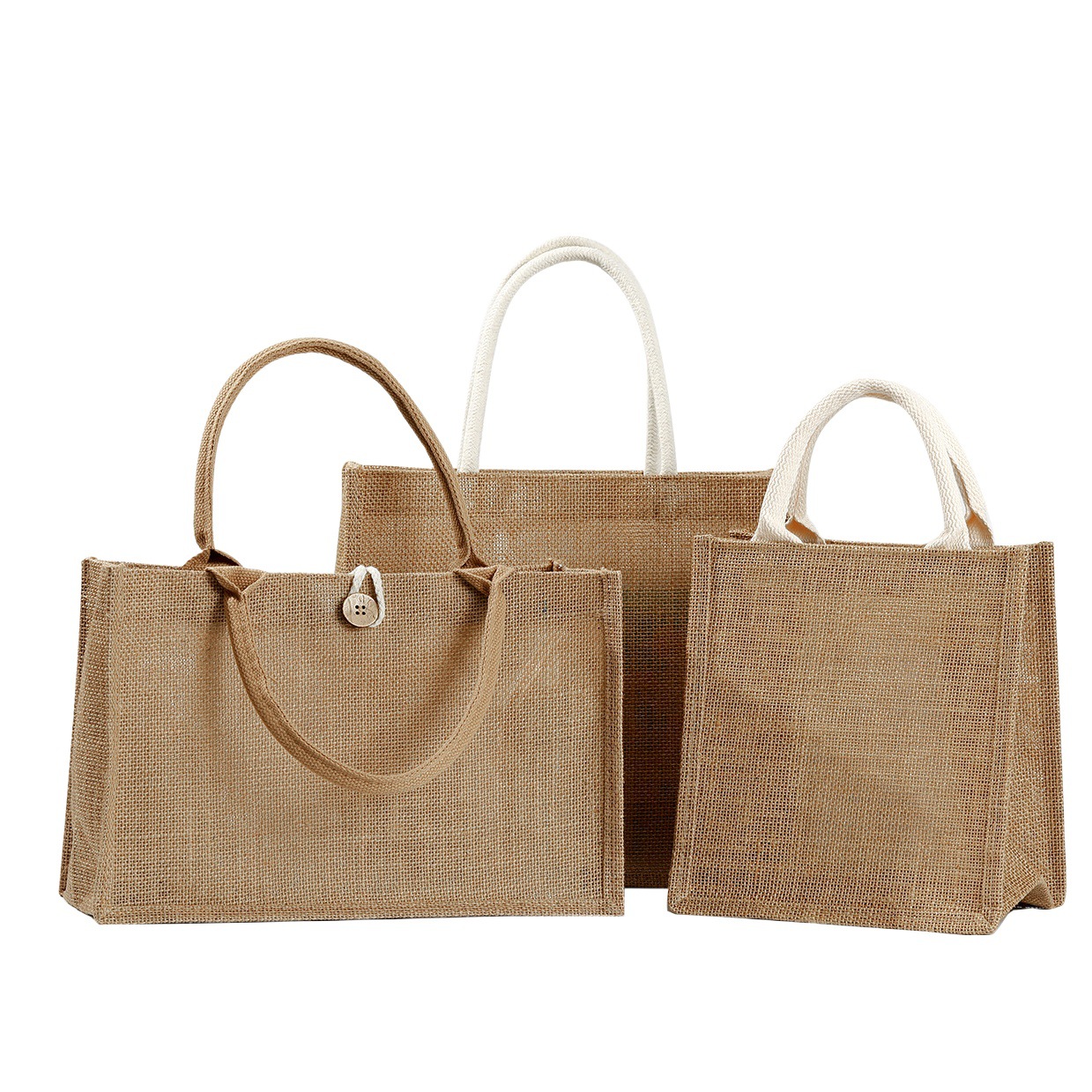 Bolso de lino No impreso bolso de lino logotipo personalizado regalo bolso de lino bricolaje al por mayor