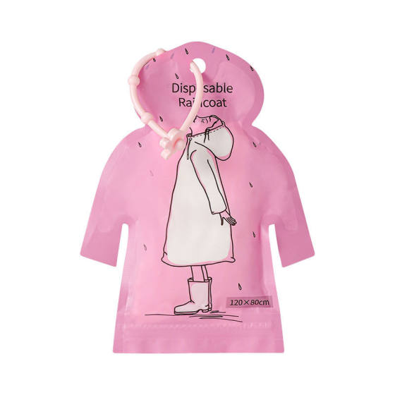 Disposable Raincoat Adult Children Men and Women Thickened Fashion Poncho Travel Portable Pocket Poncho Card Raincoat