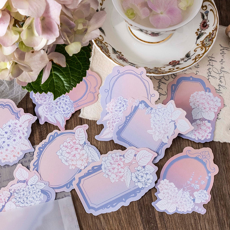 Beautiful Day Sticky Notes, Huaxin Rumen Series: 20 Gradient Plant-themed Base Stickers for Handmade Journals, Available in 8 Designs