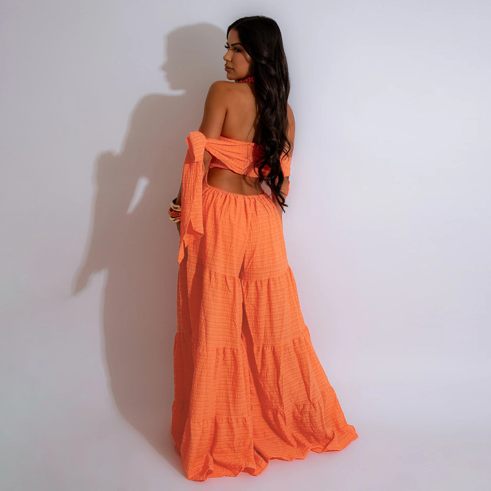 Women's Holiday Selfie Bodysuits Casual Simple Style Streetwear Solid Color Full Length Jumpsuits display picture 4