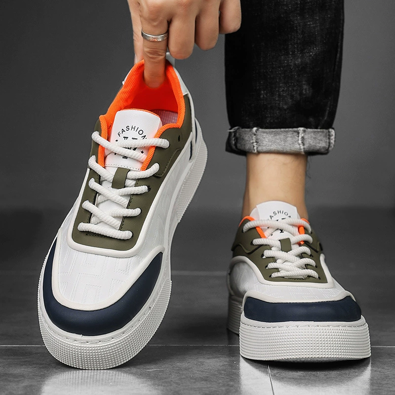 Осенние мужские туфли 2024 новые маленькие белые туфли трендовые туфли