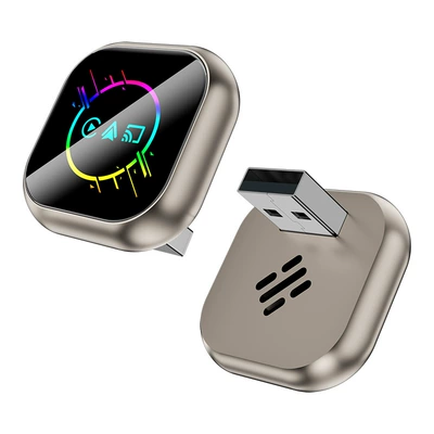 Simsiz CarPlay və Android Auto Box Wireless Dual-Band Apple - q1aq-rose-gold-meteor-metal-glass-4-in-1-wireless-carplay-android-auto-adapter-apple-android-screen-mirroring-only-compatible-with-overseas-models