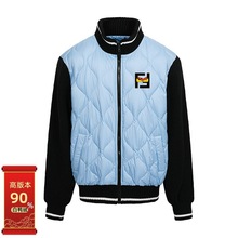 国际轻奢潮牌90鸭绒时尚针织拼接轻薄羽绒服冬季新款男女夹克外套