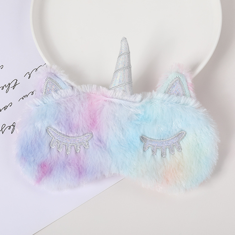 Fábrica al por mayor de felpa máscara de ojo de dibujos animados de santa claus alce sombreado máscara de ojo zorro animal bolsa de hielo transpirable