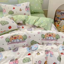 宽幅棉布布料处理床单被罩床品斜纹被套儿童面料家纺