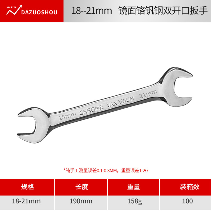 CRV オープンエンドレンチ 高硬度航空用レンチ 6-32mm 鏡面仕上げ両頭レンチ レンチツール|undefined
