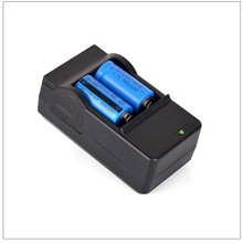 厂家批发16340锂电池充电器 双槽智能充满自停 16340充电器双充
