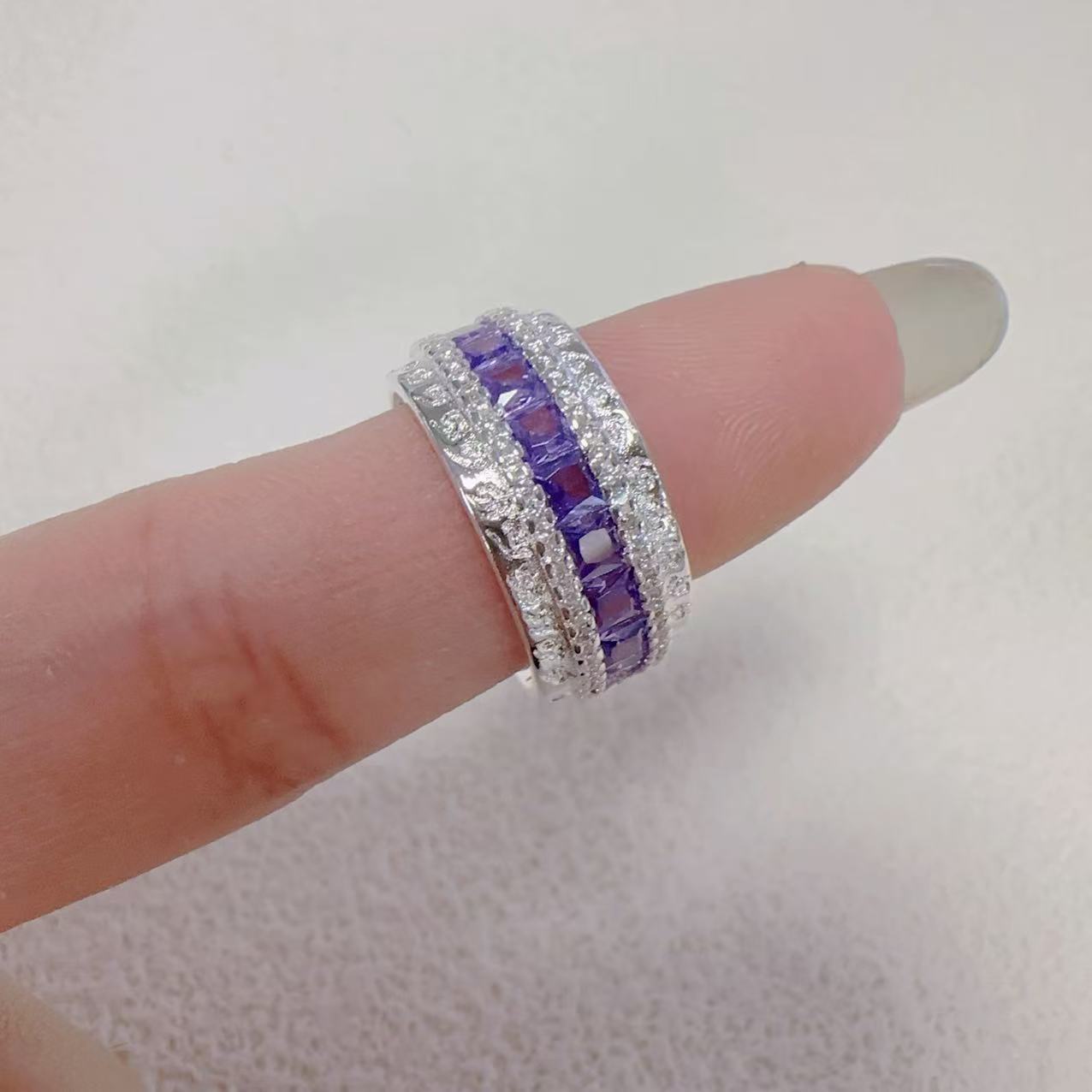 Thai Butterfly Amulet Ring With Coloured Diamonds For Women_voghion.com