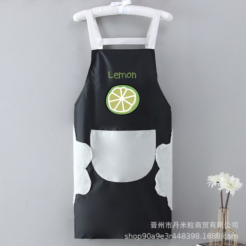 エプロン家庭用キッチン防水防油女性かわいい洋気料理仕事大人の腰を囲んで汚れに強い作業服を決めた|undefined
