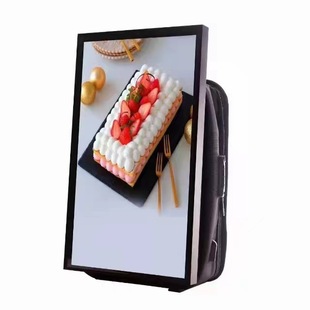 32-inch LCD backpack advertising machine carousel video pictures Tuoke LCD movable advertising comes with battery box led screen