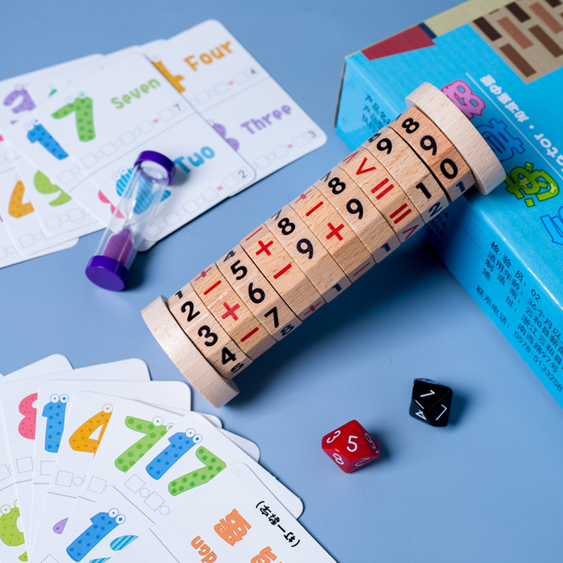 Matemáticas de madera para niños Calculadora de velocidad mixta 3-5-8 años estudiantes de primaria suma y resta ayuda didáctica juguetes de pensamiento lógico