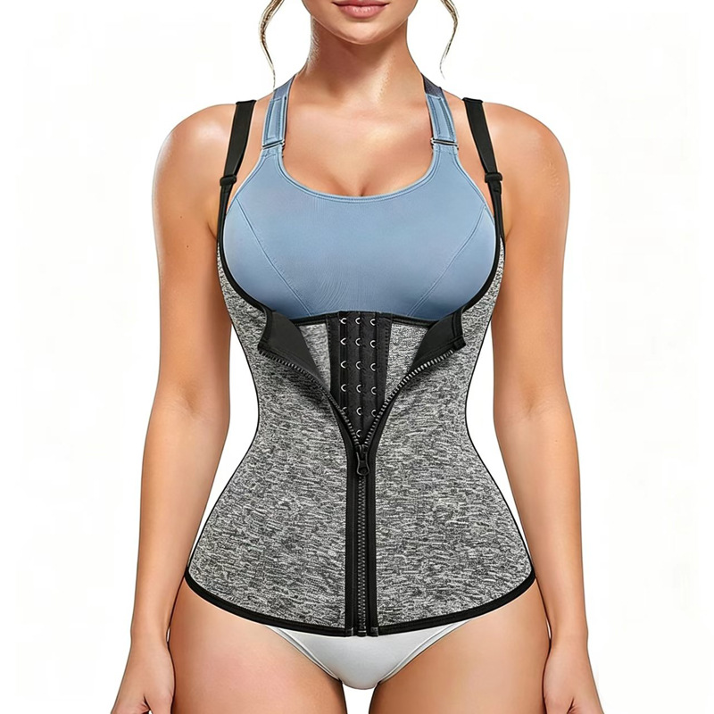 Faja moldeadora con botones y tirantes para mujer, cinturón de compresión deportivo para adelgazar la cintura, prenda moldeadora de cuerpo. image 4