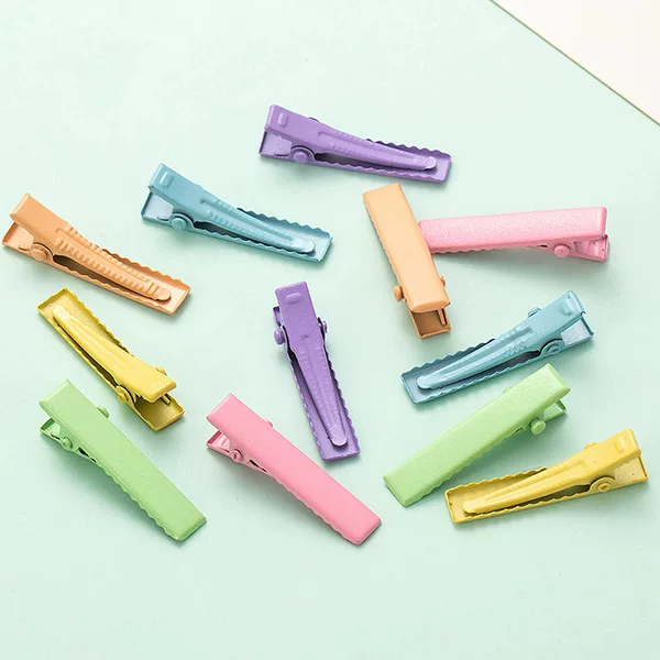 3.2cm Colorful Bobby Pins DIY Duckbill Clips Hair Clips Base Clips Square Small Clips Accessories Side Clips Adhesive Accessories