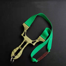 新款合金古汉道扁皮免绑快压弹工架光纤瞄点弹弓户外弹弓厂家批发