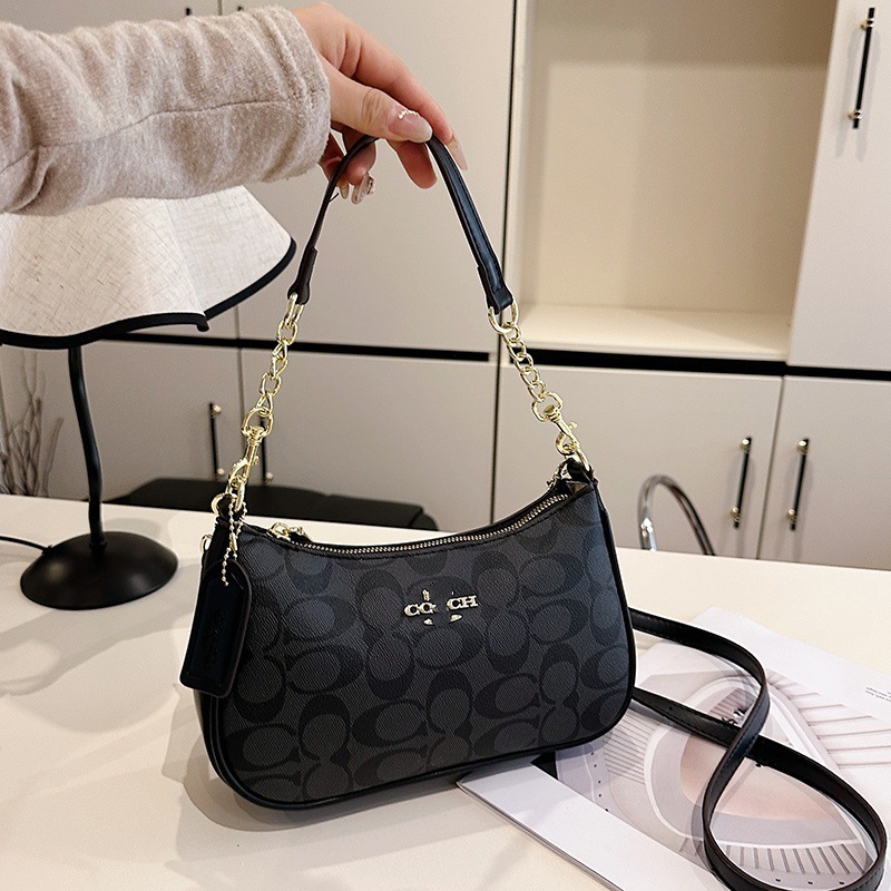 Koujia 新しいレディースバッグ teri25 脇の下バッグクラシック老眼ファッションショルダークロスボディポータブル麻雀バッグ三日月バッグ|undefined