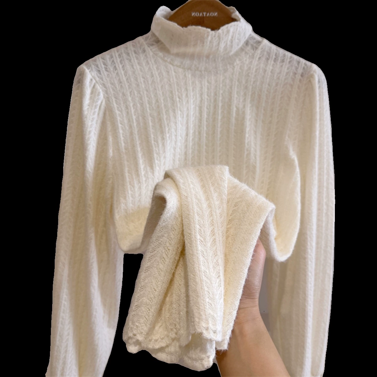 Elastic soft lace base long-sleeve