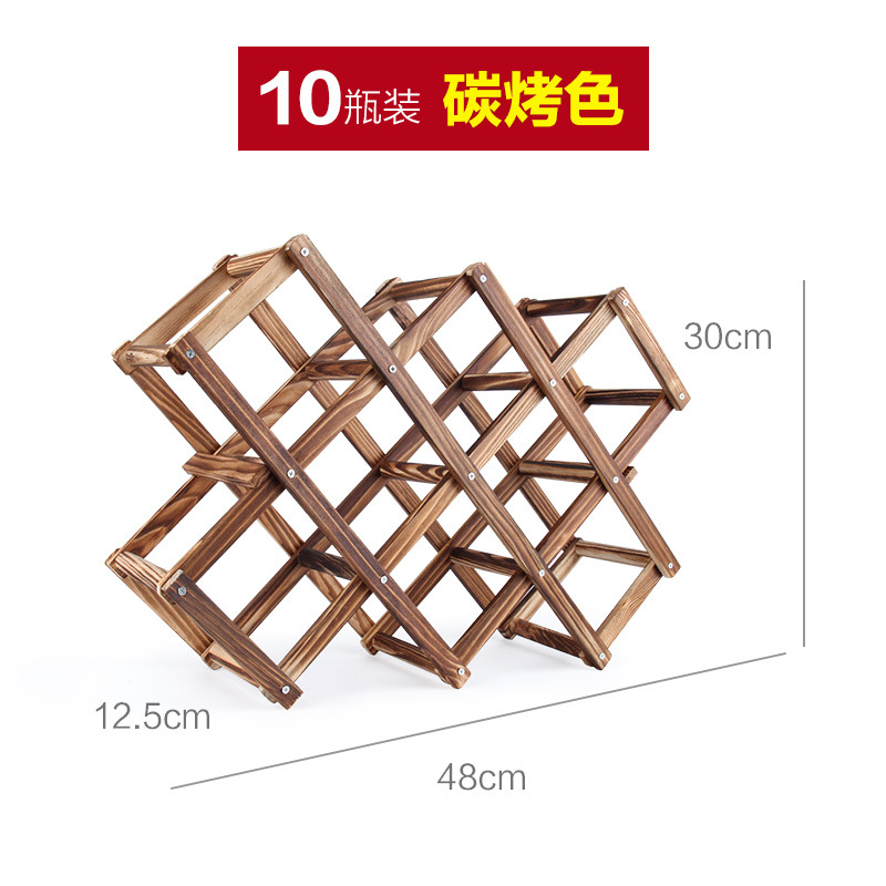 Estante de vino de madera sólida estante de exhibición de vino de madera plegable estante de vino creativo estante de vino doméstico sala de estar vinos botellas de vino