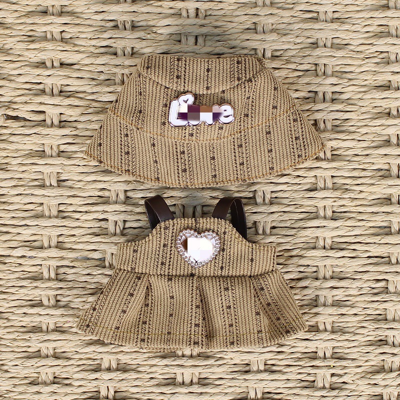 适用于17cm123代拉布服饰毛绒公仔换装衣服休闲裙子帽子套装批发|undefined