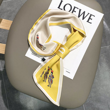 懒人长条小丝巾女明星同款百搭西装春秋夏薄款保暖韩国领巾护颈女