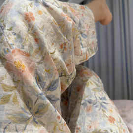 日系森系碎花睡裤女夏季2026款长裤宽松舒适居家裤休闲遛弯裤外穿