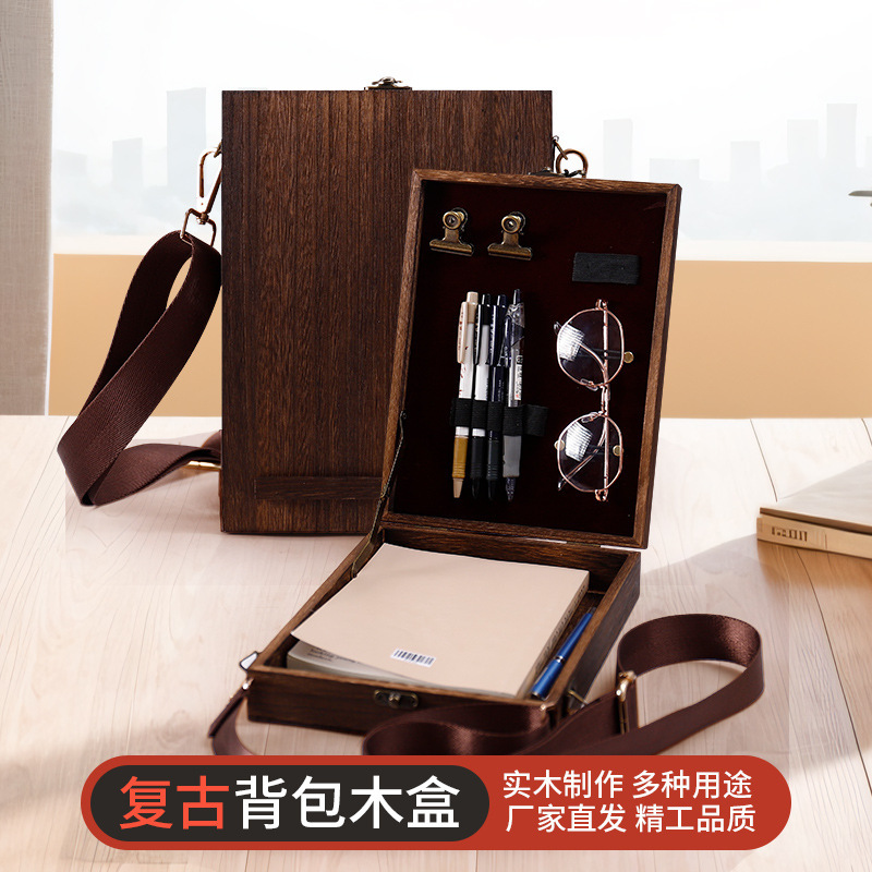 Spot Messenger Wooden Box Wooden Briefcase Portable Slanted Wooden Box Writing Wooden Box Sketching and Painting Outdoor Wooden Box Spot Messenger Wooden Box Wooden Briefcase Portable Slanted Wooden Box Writing Wooden Box Sketching and Painting Outdoor Wooden Box