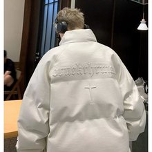 美式复古棉服男潮牌冬季加厚立领面包服高街机车皮衣棉衣外套