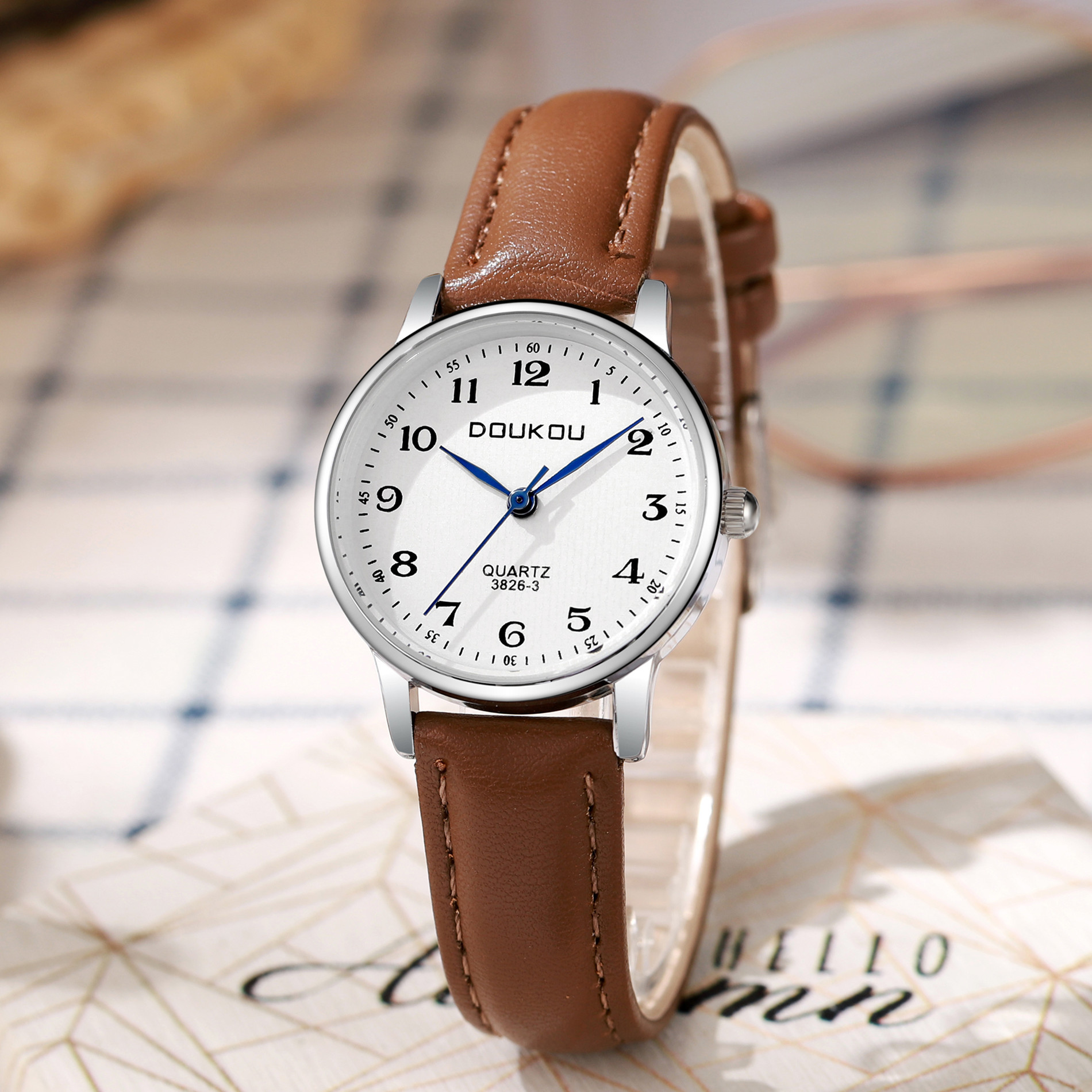 New Style Exam Mute Digital Student Junior High School Belt Women's Watch Women's Simple Niche Advanced Watch