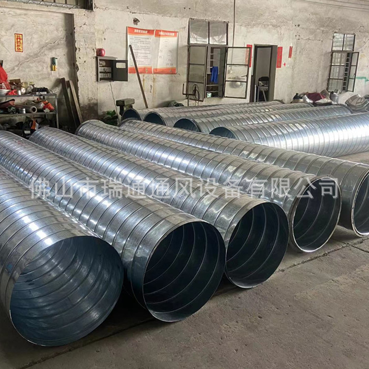 供应白铁皮通风管道厂房通风排烟不锈钢风管圆形镀锌螺旋风管