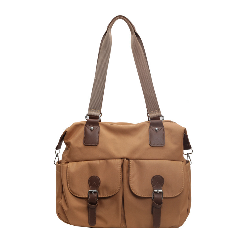 Bolso de tela de nailon, bolso de hombro, bolso de ocio simple, bolso de mensajero de moda para estudiantes universitarias