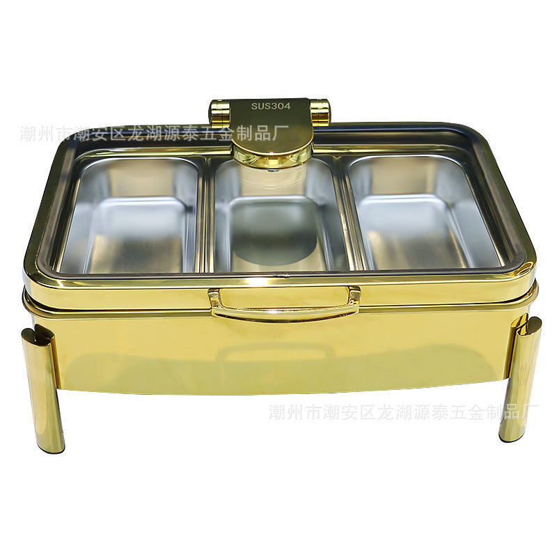 酒店餐厅304金不锈钢可视液压自助餐炉酒精加热保温炉ChafingDish|undefined