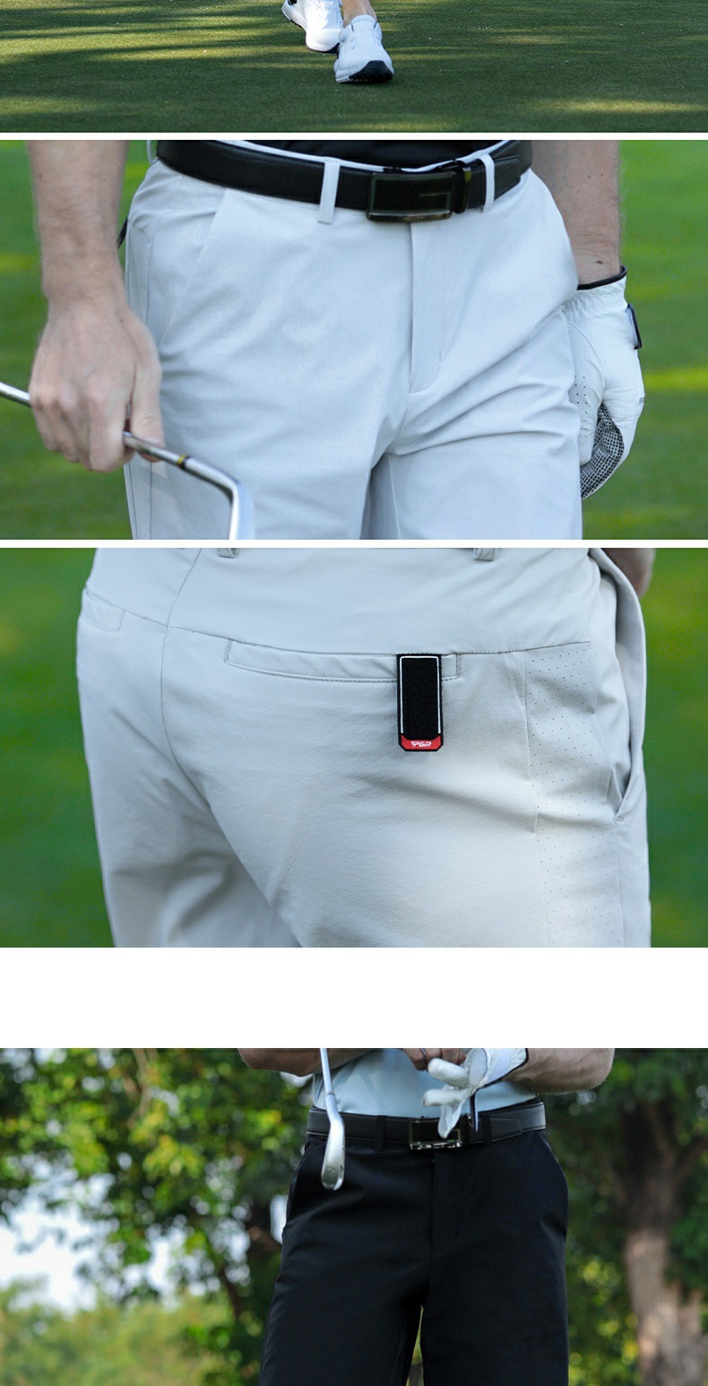 Quần short golf nam thắt lưng co giãn thoáng khí — Quần short màu xanh nước ngoài KUZ202 [thắt lưng co giãn/lỗ thoáng khí bên/găng tay dính túi sau], Quần short màu xám nhạt KUZ202 [thắt lưng co giãn/lỗ thoáng khí bên/găng tay dính túi sau], Quần short đen KUZ202 [thắt lưng co giãn/lỗ thoáng khí bên/găng tay dính túi sau], Quần short trắng KUZ202 [thắt lưng co giãn/lỗ thoáng khí bên/găng tay dính túi sau] chi tiết 9
