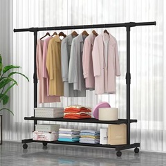 家庭用衣類乾燥ラック、床置き型、厚みのある、賃貸住宅、寮服、バルコニー服ロッド、シンプルな伸縮式