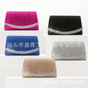 In stock factory direct supply cross-border e-commerce autumn and winter fashion evening bag resin diamond decoration Xin cover bag