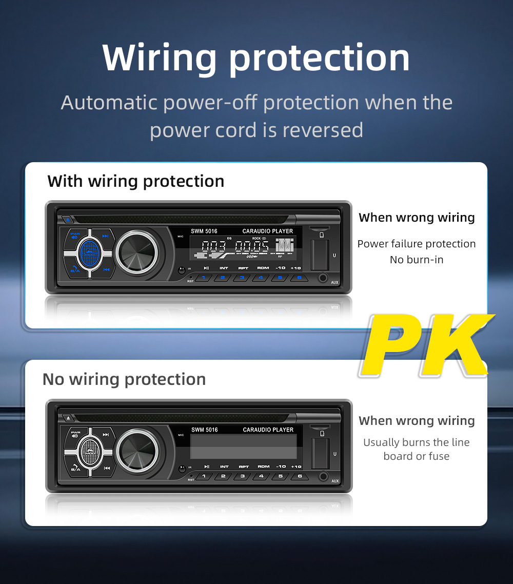 12V Single-Cylinder Car Mp3 Player Positioning Car Multimedia Player Cd/Vcd/Dvd Card Radio