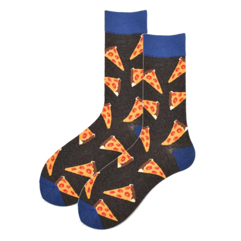 Popular Primavera, Otoño e Invierno moda media pantorrilla jacquard calcetines moda dibujos animados animal comida geométrica rayas fabricante