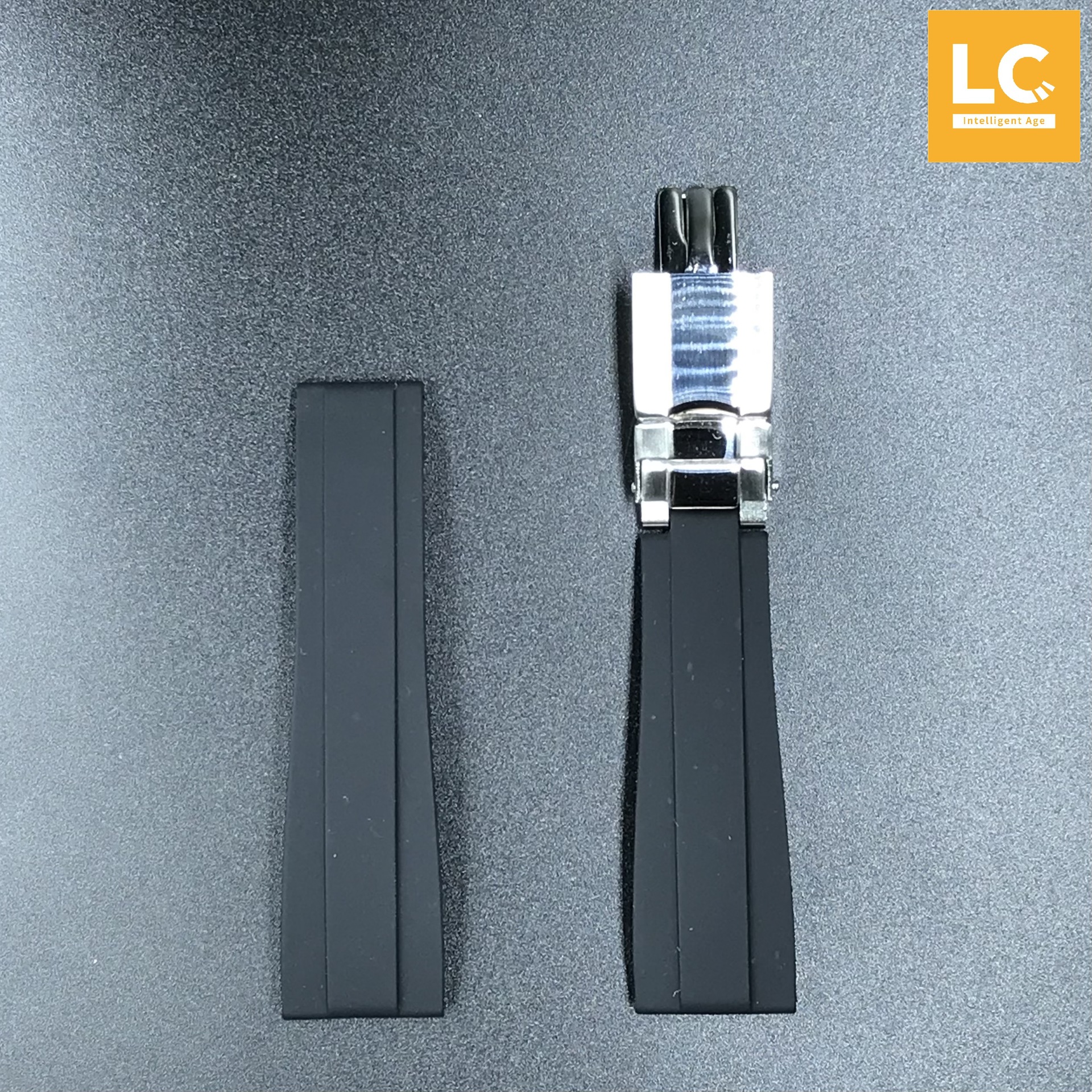 Sustituto adecuado para RLEX ditona Explorer negro y verde agua Ghost Yacht 20mm correa de goma impermeable amortiguador reloj