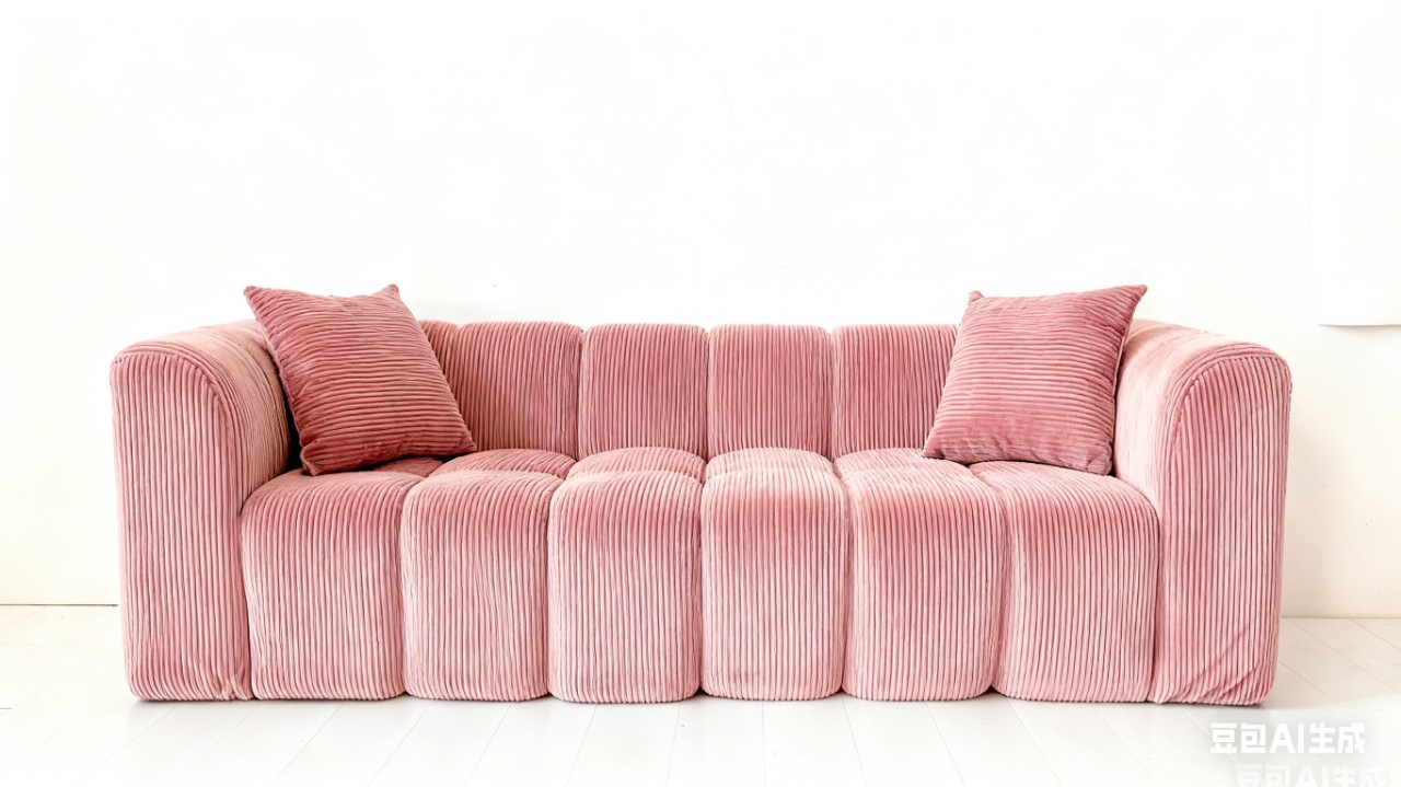 Nordic Retro Cashmere Sofa Living Room B&B Designer Black and White Piano Key Module Fabric Sofa Three-Seater