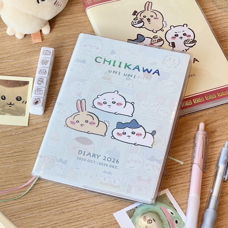 2026年Chiikawa吉伊卡哇新款日程本a5彩页月计划本学生便携手账本|undefined
