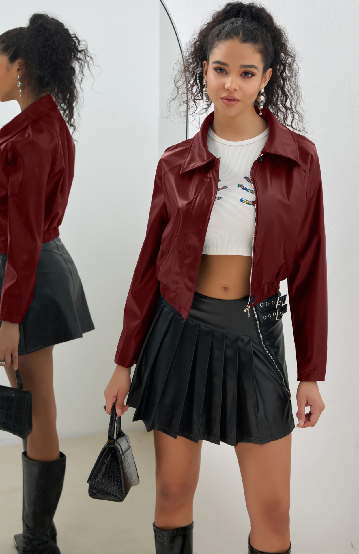 Faux Leather Motorcycle Jacket