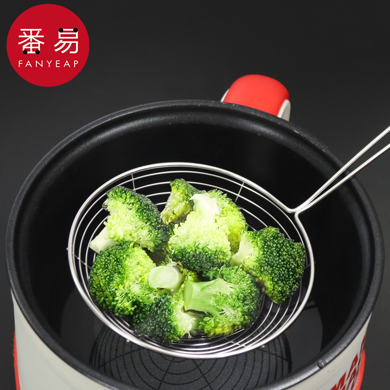 送料無料/ステンレス製ザルA1V-家庭用キッチンステンレス製スコップ、麺や餃子の水切り用|undefined