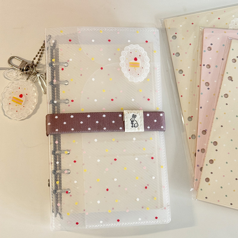Cai Cai Xuan Xuan Lace Twill Loose-Leaf Cover A6Per/M5/A7 Salt Series Girl Matte Light Retro Journal Cover