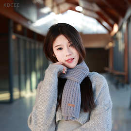 韩版新款百搭网红学生少女可爱针织保暖情侣围巾冬季围脖男女情侣
