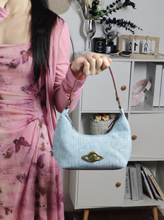 2024 Summer New Denim Niche Underarm Bag High-End Versatile Shoulder Bag Women's Retro Bag Women's Handbag