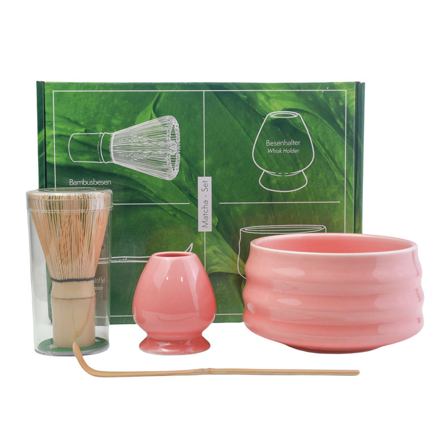 Taza de té de estilo japonés, cepillo de matcha, herramientas de matcha, taza de té de la dinastía Song, caja de regalo de set de matcha