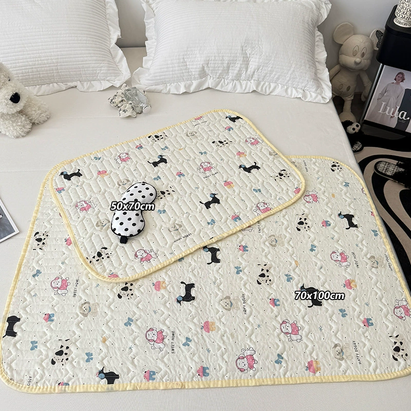 Милый нескользящий тонкий коврик для собак в горошек для девочек во время менструального цикла, предотвращающий боковое протекание и смену ухода