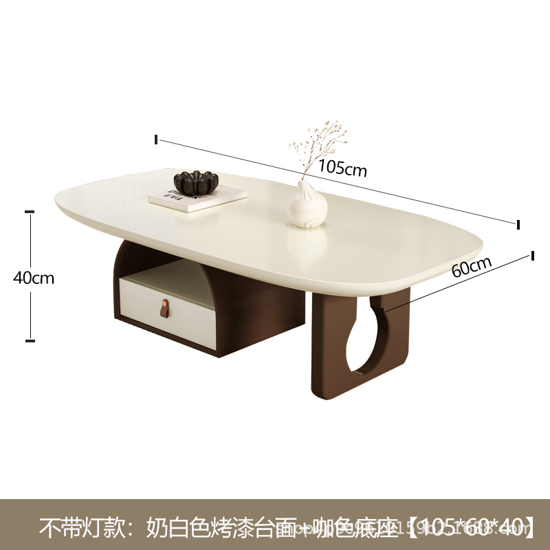 Italiano Medieval Silencioso Viento con lámpara mesa de té sala de estar minimalista pequeño tipo de lujo ligero de alto nivel de sensación de mesa de té creativa doméstica